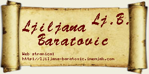 Ljiljana Baratović vizit kartica